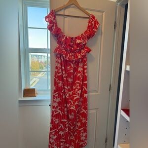 ASOS Red and White Floral Dress